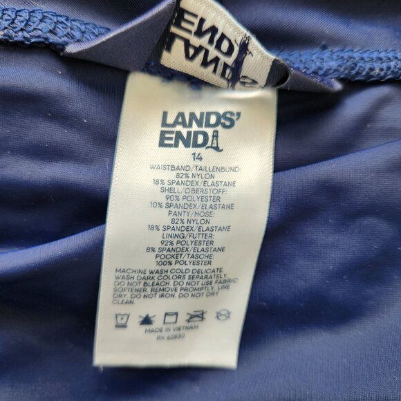 Lands End Board Shorts Swimsuit Navy Beach Pool Summer Vacation Coverup Swim 14 - Picture 5 of 8